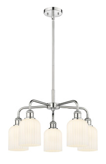 Ballston Five Light Chandelier in Polished Chrome (405|5165CRPCG5595GWH)