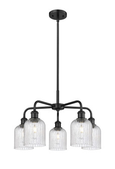 Ballston Five Light Chandelier in Matte Black (405|5165CRBKG5595SDY)