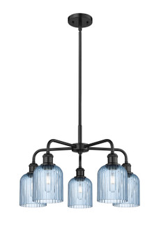 Ballston Five Light Chandelier in Matte Black (405|5165CRBKG5595BL)