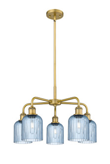 Ballston Five Light Chandelier in Brushed Brass (405|5165CRBBG5595BL)