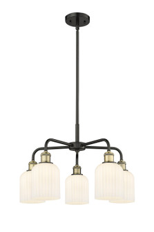 Ballston Five Light Chandelier in Black Antique Brass (405|5165CRBABG5595GWH)
