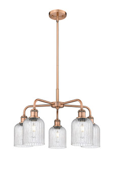 Downtown Urban Five Light Chandelier in Antique Copper (405|5165CRACG5595SDY)