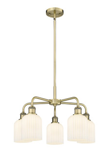 Ballston Five Light Chandelier in Antique Brass (405|5165CRABG5595GWH)