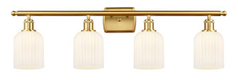 Ballston Four Light Bath Vanity in Satin Gold (405|5164WSGG5595GWH)