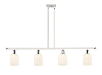 Ballston Four Light Island Pendant in White Polished Chrome (405|5164IWPCG5595GWH)