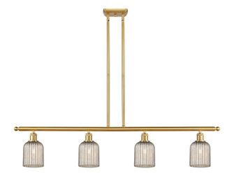Ballston Four Light Island Pendant in Satin Gold (405|5164ISGG5595ME)