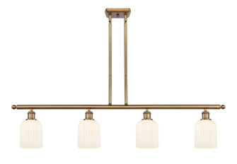Ballston Four Light Island Pendant in Brushed Brass (405|5164IBBG5595GWH)