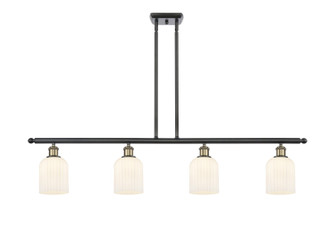 Ballston Four Light Island Pendant in Black Antique Brass (405|5164IBABG5595GWH)