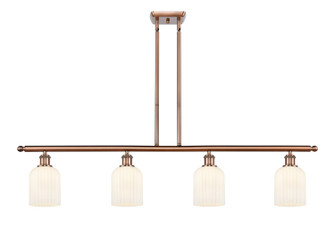 Ballston Four Light Island Pendant in Antique Copper (405|5164IACG5595GWH)