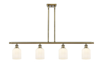 Ballston Four Light Island Pendant in Antique Brass (405|5164IABG5595GWH)