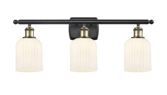 Ballston Three Light Bath Vanity in Black Antique Brass (405|5163WBABG5595GWH)