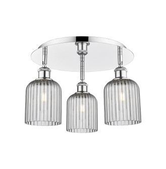 Ballston Three Light Semi-Flush Mount in Polished Chrome (405|5163CPCG5595SM)