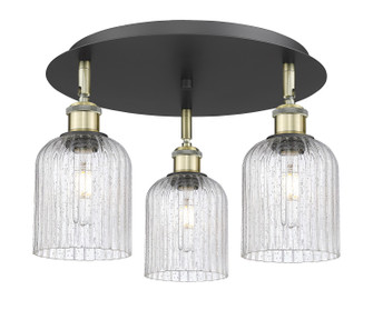 Ballston Three Light Semi-Flush Mount in Black Antique Brass (405|5163CBABG5595SDY)