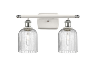 Ballston Two Light Bath Vanity in White Polished Chrome (405|5162WWPCG5595SDY)