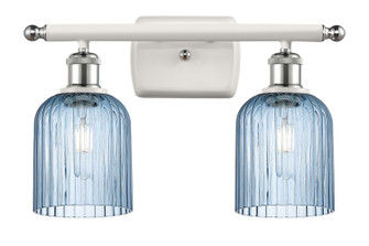 Ballston Two Light Bath Vanity in White Polished Chrome (405|5162WWPCG5595BL)