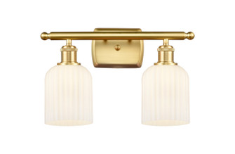 Ballston Two Light Bath Vanity in Satin Gold (405|5162WSGG5595GWH)