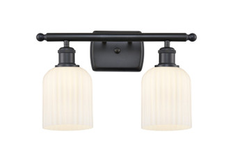 Ballston Two Light Bath Vanity in Matte Black (405|5162WBKG5595GWH)