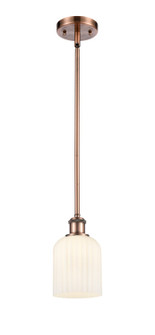 Ballston One Light Mini Pendant in Antique Copper (405|5161SACG5595GWH)