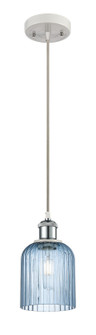 Ballston One Light Mini Pendant in White Polished Chrome (405|5161PWPCG5595BL)