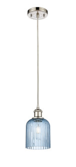 Ballston One Light Mini Pendant in Polished Nickel (405|5161PPNG5595BL)