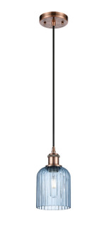 Ballston One Light Mini Pendant in Antique Copper (405|5161PACG5595BL)