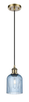 Ballston One Light Mini Pendant in Antique Brass (405|5161PABG5595BL)