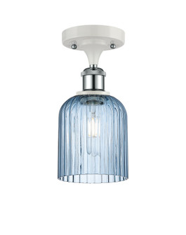 Ballston One Light Semi-Flush Mount in White Polished Chrome (405|5161CWPCG5595BL)