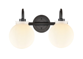 Olivia Two Light Bath Vanity in Matte Black (405|4372WBKG4371)