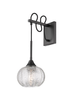 Downtown Urban One Light Wall Sconce in Matte Black (405|3231WBKG3237CL)