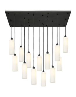 Downtown Urban 13 Light Pendant in Matte Black (405|154BKB13PBKG43412WH)