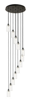 Downtown Urban 12 Light Pendant in Matte Black (405|126B12PBKG4347CL)
