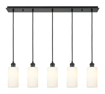 Downtown Urban Five Light Linear Pendant in Matte Black (405|125B5PBKG4347WH)