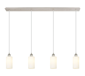 Downtown Urban Four Light Linear Pendant in Polished Nickel (405|124B4PPNG4347WH)