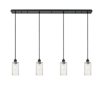 Downtown Urban Four Light Linear Pendant in Matte Black (405|124B4PBKG4347SDY)