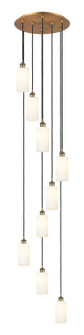 Downtown Urban Nine Light Pendant in Brushed Brass (405|119B9PBBG4347WH)