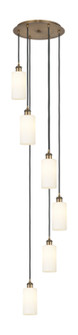Downtown Urban Six Light Pendant in Brushed Brass (405|116B6PBBG4347WH)