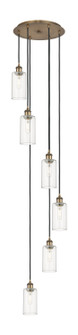 Downtown Urban Six Light Pendant in Brushed Brass (405|116B6PBBG4347CL)