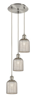 Ballston Three Light Pendant in Brushed Satin Nickel (405|113B3PSNG5595ME)