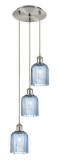 Ballston Three Light Pendant in Brushed Satin Nickel (405|113B3PSNG5595BL)