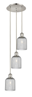 Ballston Three Light Pendant in Polished Nickel (405|113B3PPNG5595SM)