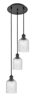 Ballston Three Light Pendant in Matte Black (405|113B3PBKG5595SDY)