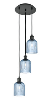 Ballston Three Light Pendant in Matte Black (405|113B3PBKG5595BL)