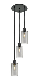 Downtown Urban Three Light Pendant in Matte Black (405|113B3PBKG4347SM)