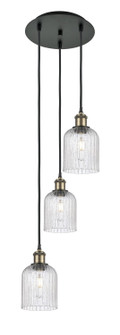 Ballston Three Light Pendant in Black Antique Brass (405|113B3PBABG5595SDY)