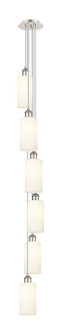 Downtown Urban Six Light Pendant in Polished Nickel (405|106B6PPNG4347WH)