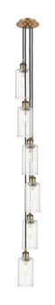 Downtown Urban Six Light Pendant in Brushed Brass (405|106B6PBBG4347CL)