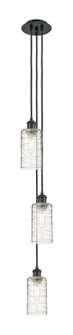Downtown Urban Three Light Pendant in Matte Black (405|103B3PBKG4347DE)