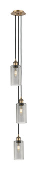 Downtown Urban Three Light Pendant in Brushed Brass (405|103B3PBBG4347SM)