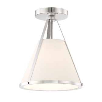 Fulton One Light Semi Flush Mount in Polished Nickel (60|FUL900PNCEILING)