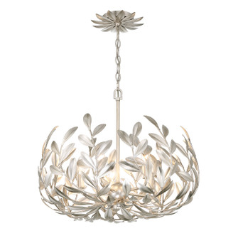 Broche Five Light Chandelier in Antique Silver (60|566SA)